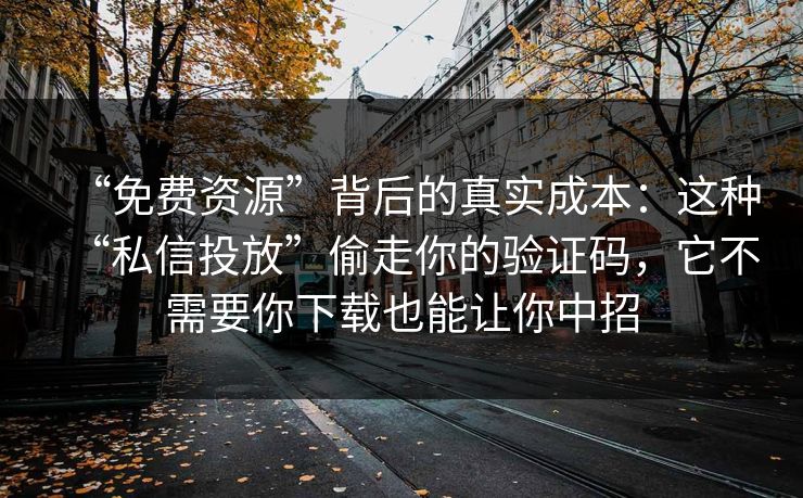 “免费资源”背后的真实成本：这种“私信投放”偷走你的验证码，它不需要你下载也能让你中招